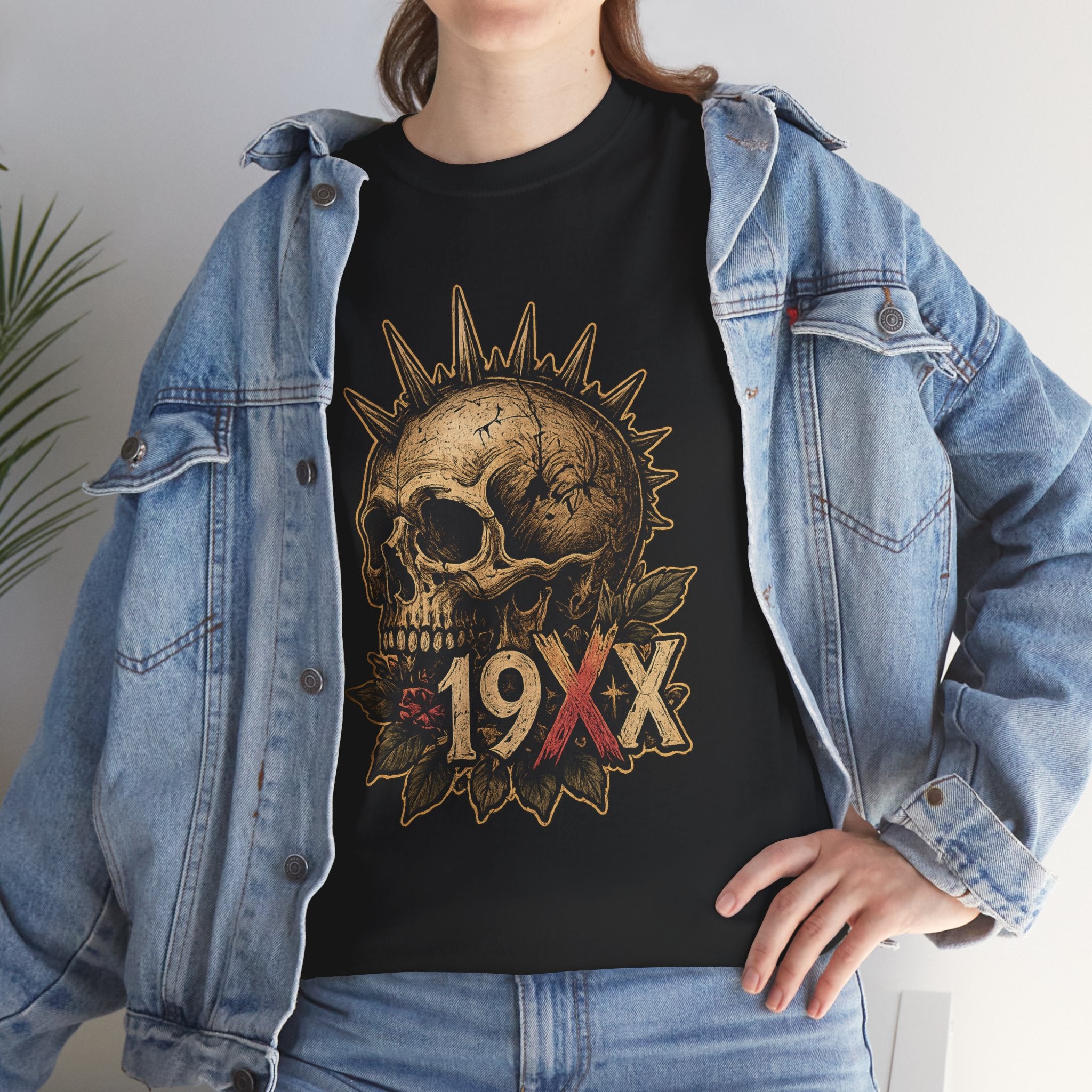 Punk Skull with Mohawk 19XX T-Shirt | Vintage Skull Tee