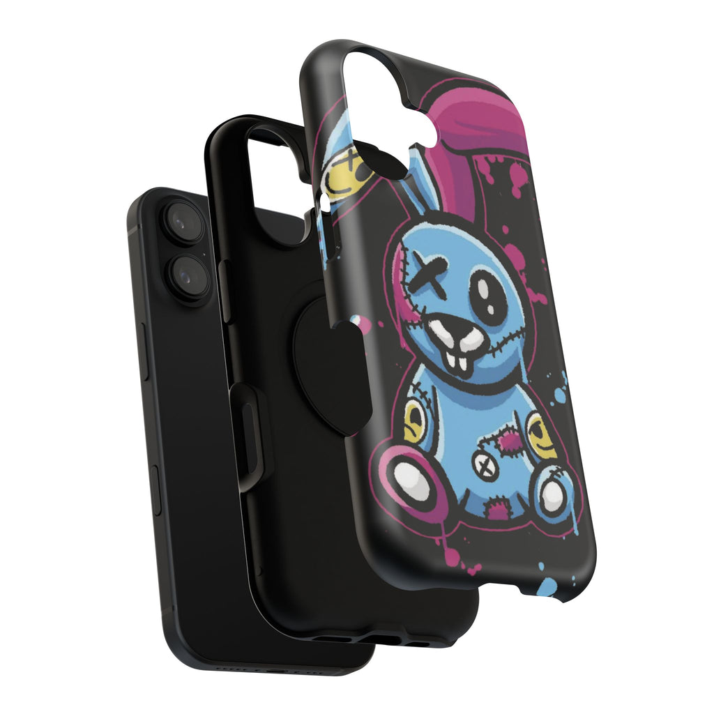 Zombie Bunny Phone Case Cute Goth Phone Case Graffiti Style iPhone Case Aesthetic Phone Case Cool Cartoon Case Gift For Him Her