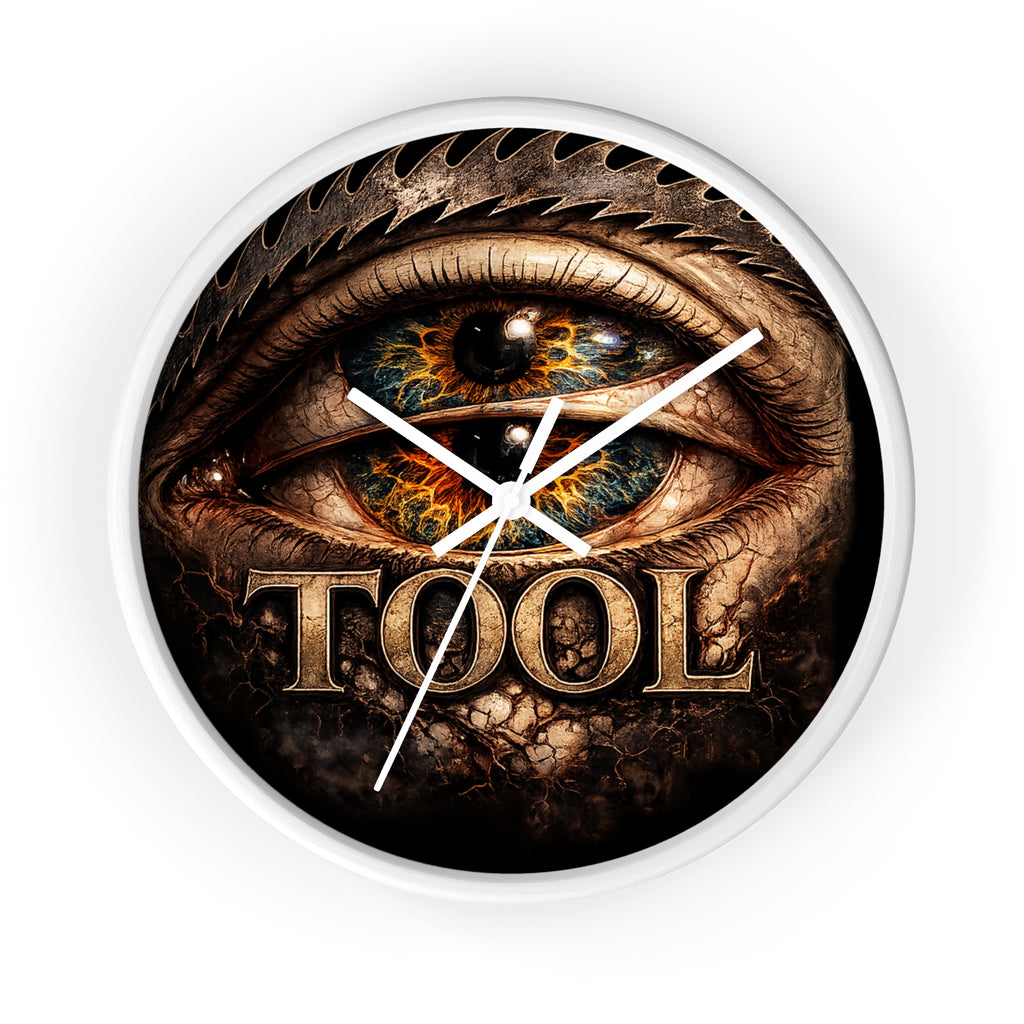 TOOL Inspired Eye Wall Clock 10 Inch Dark Aesthetic Clock Prog Rock Wall Decor Gothic Eye Clock Alternative Room Decor Gift for Music Fans
