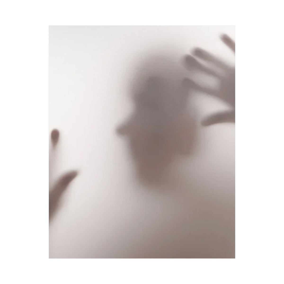 Shadow Silhouette Matte Poster — Minimal Foggy Hands Wall Art