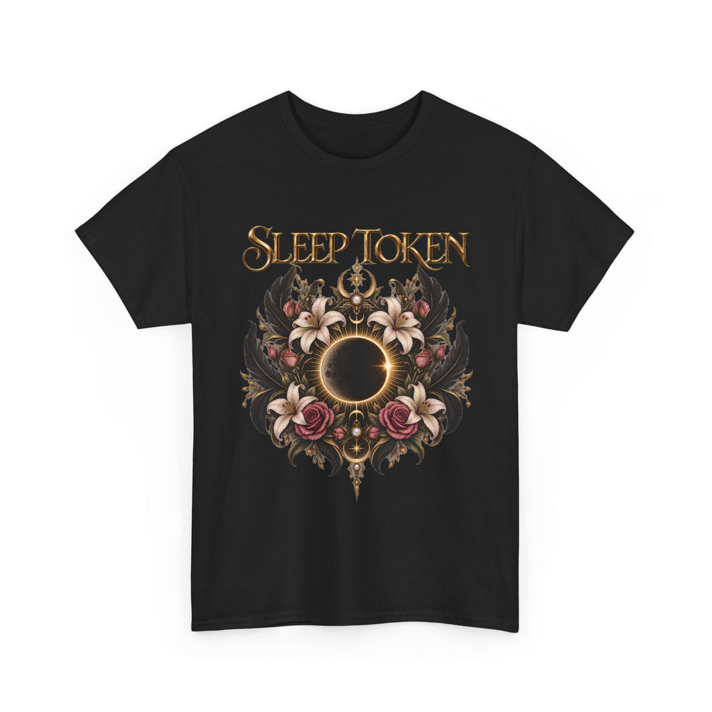 Sleep Token floral eclipse T-Shirt | band logo tee, gothic floral design