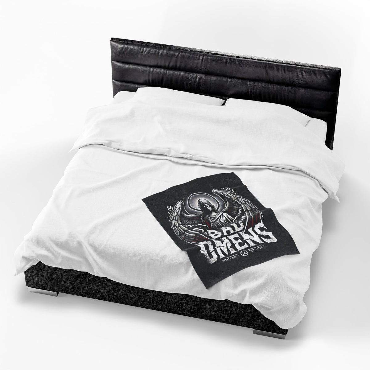 Gothic Angel Blanket Dark Aesthetic Throw Blanket Metal Style Plush Blanket Cozy Gothic Decor Alternative Home Blanket Gift