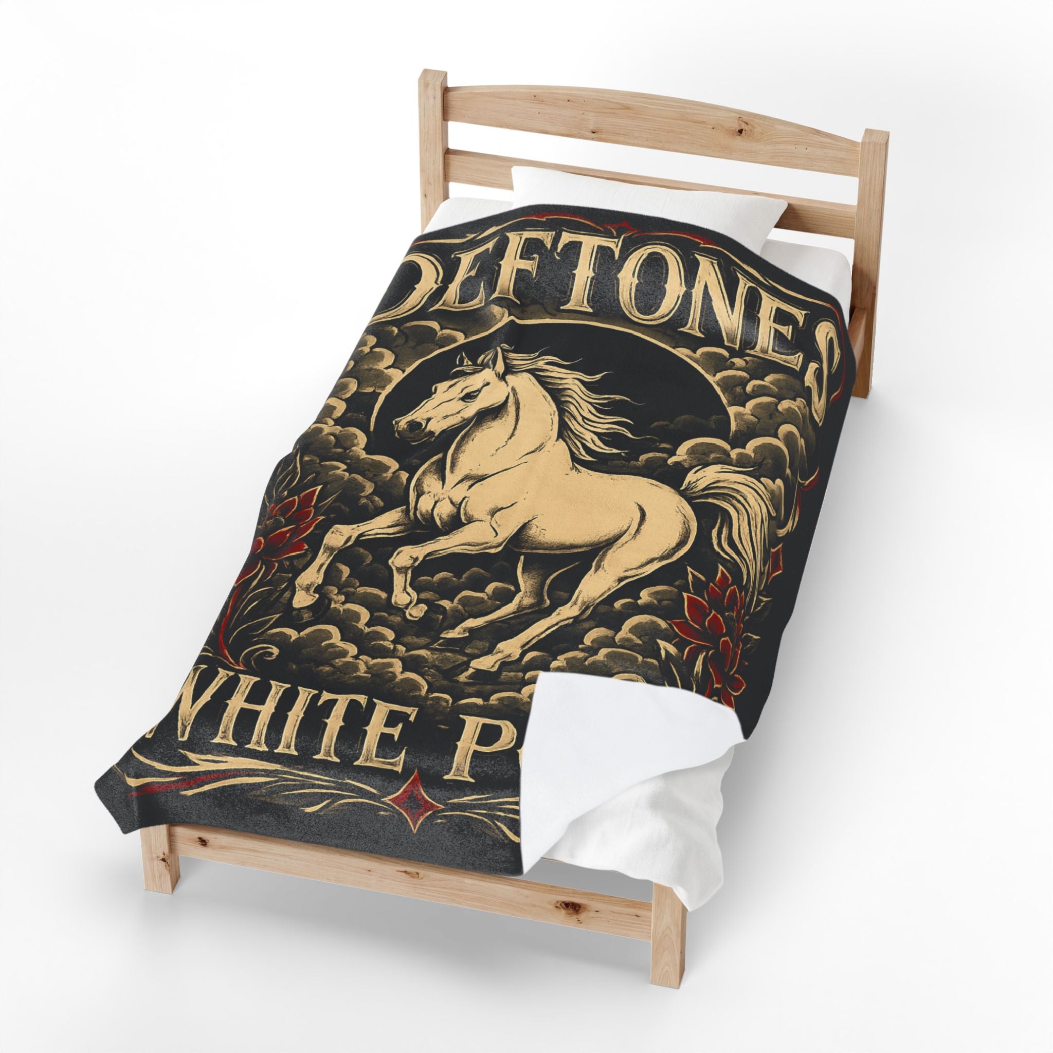 Deftones White Pony Throw Blanket Gothic Horse Blanket Alternative Rock Home Decor Ultra Soft Cozy Fleece Blanket Music Inspired Gift