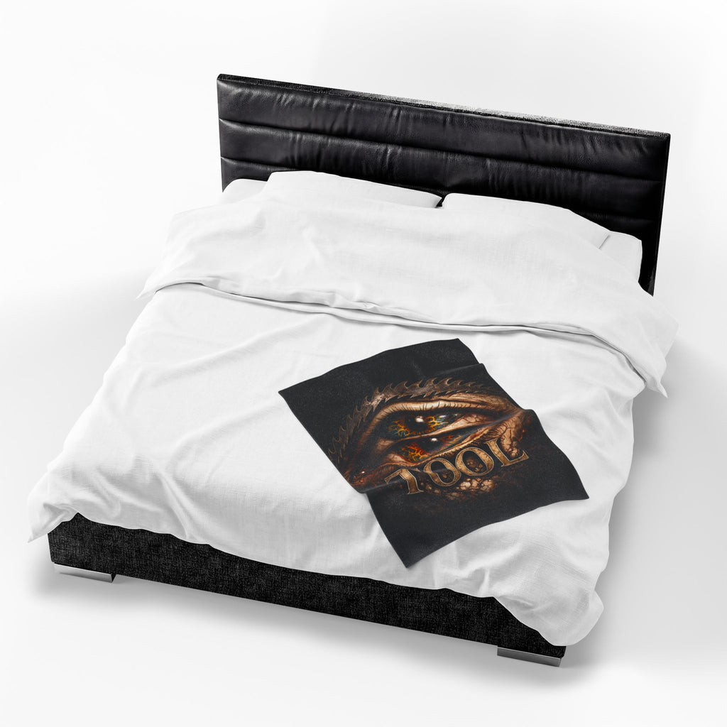 TOOL Inspired Plush Blanket Dark Aesthetic Throw Blanket Gothic Music Fan Blanket Alternative Bedroom Decor Couch Blanket Gift