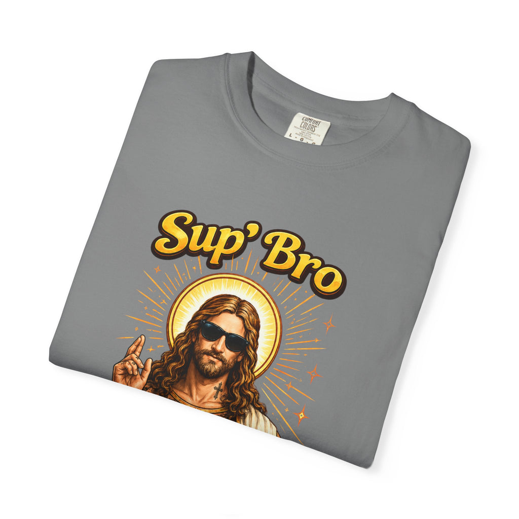 Sup Bro Tattoo Jesus Graphic Tee Funny Faith Tee Edgy Christian Graphic T Shirt Unisex Oversized Aesthetic Tee Viral TikTok Style