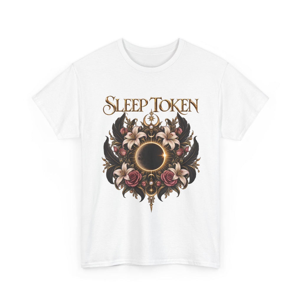 Sleep Token floral eclipse T-Shirt | band logo tee, gothic floral design