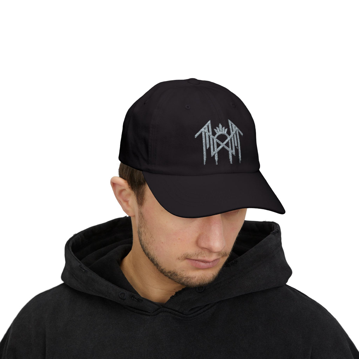 Gothic Dad Hat Alternative Streetwear Cap Dark Aesthetic Hat Minimal Gothic Fashion Emo Grunge Adjustable Baseball Ca