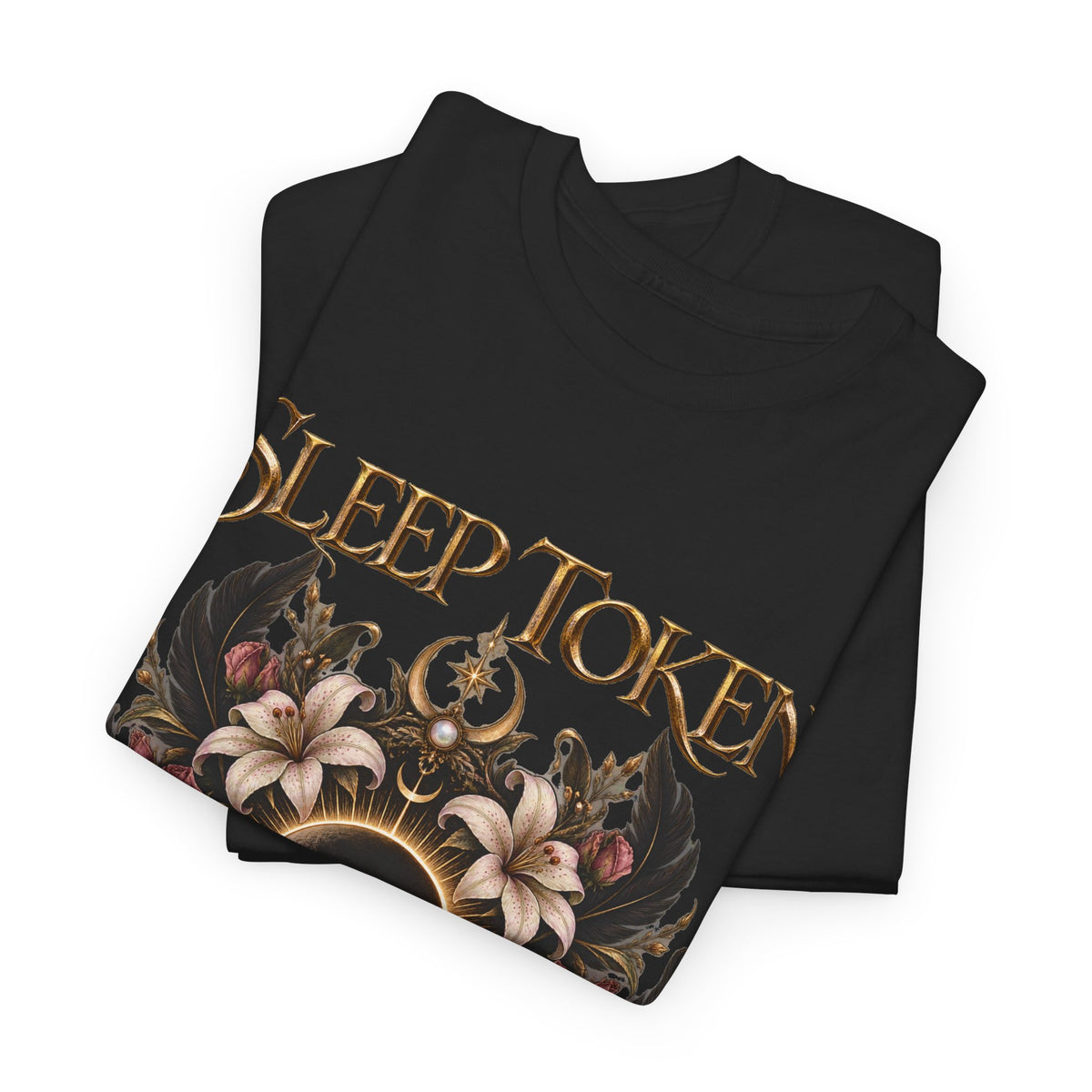 Sleep Token floral eclipse T-Shirt | band logo tee, gothic floral design