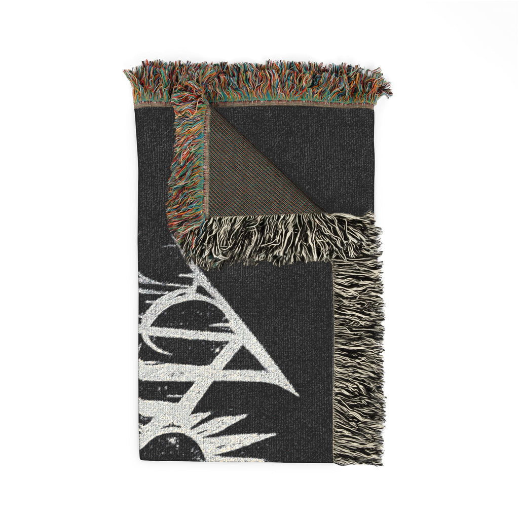 Gothic Woven Blanket Alternative Home Decor Dark Academia Throw Emo Gothic Couch Blanket Black Woven Throw Grunge Room Decor