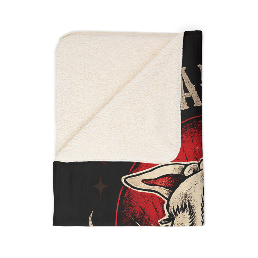 Not All Smiles Are Innocent Sherpa Blanket Gothic Wolf Throw Tattoo Style Blanket Dark Aesthetic Cozy Plush Blanket Alternative Home Decor