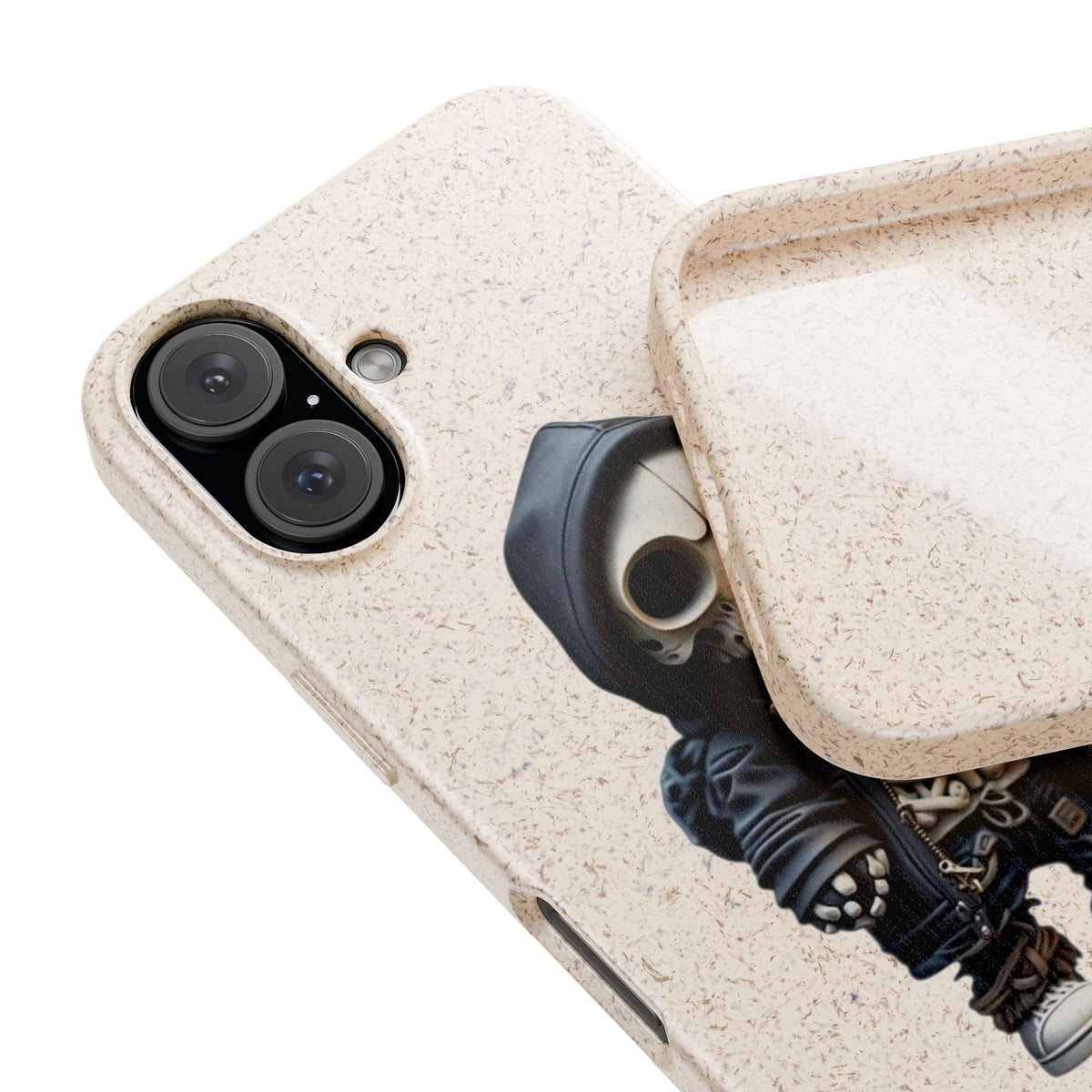 Skull Style Daily Protection Eco-Friendly Phone Case | Tough Shock-Resistant Biodegradable Cover