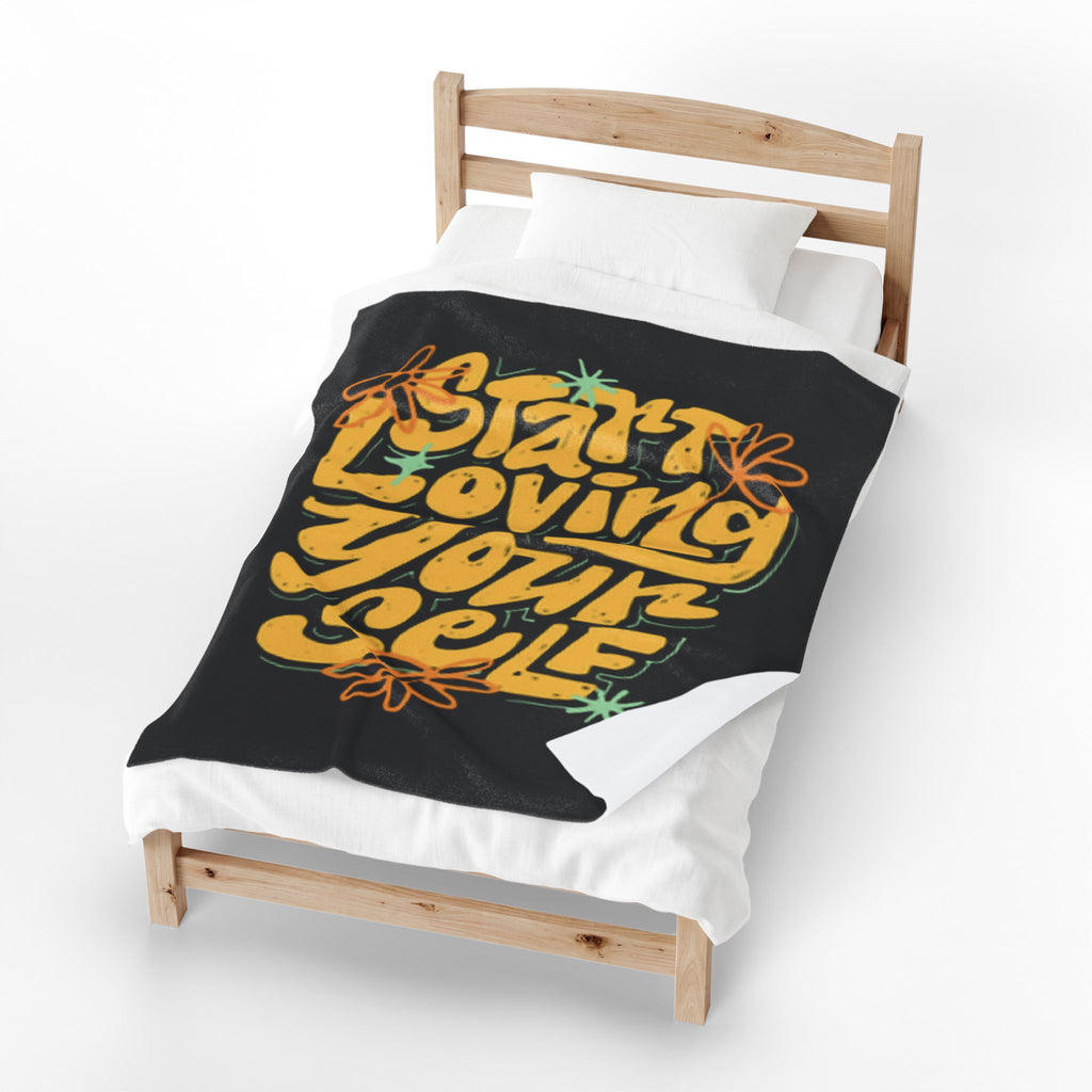 Start Loving Yourself Premium Fleece Blanket