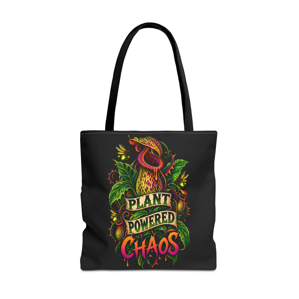 Plant Powered Chaos Tote Bag | Carnivorous Pitcher Plant Illustration