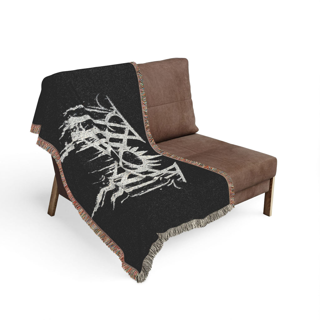 Gothic Woven Blanket Alternative Home Decor Dark Academia Throw Emo Gothic Couch Blanket Black Woven Throw Grunge Room Decor