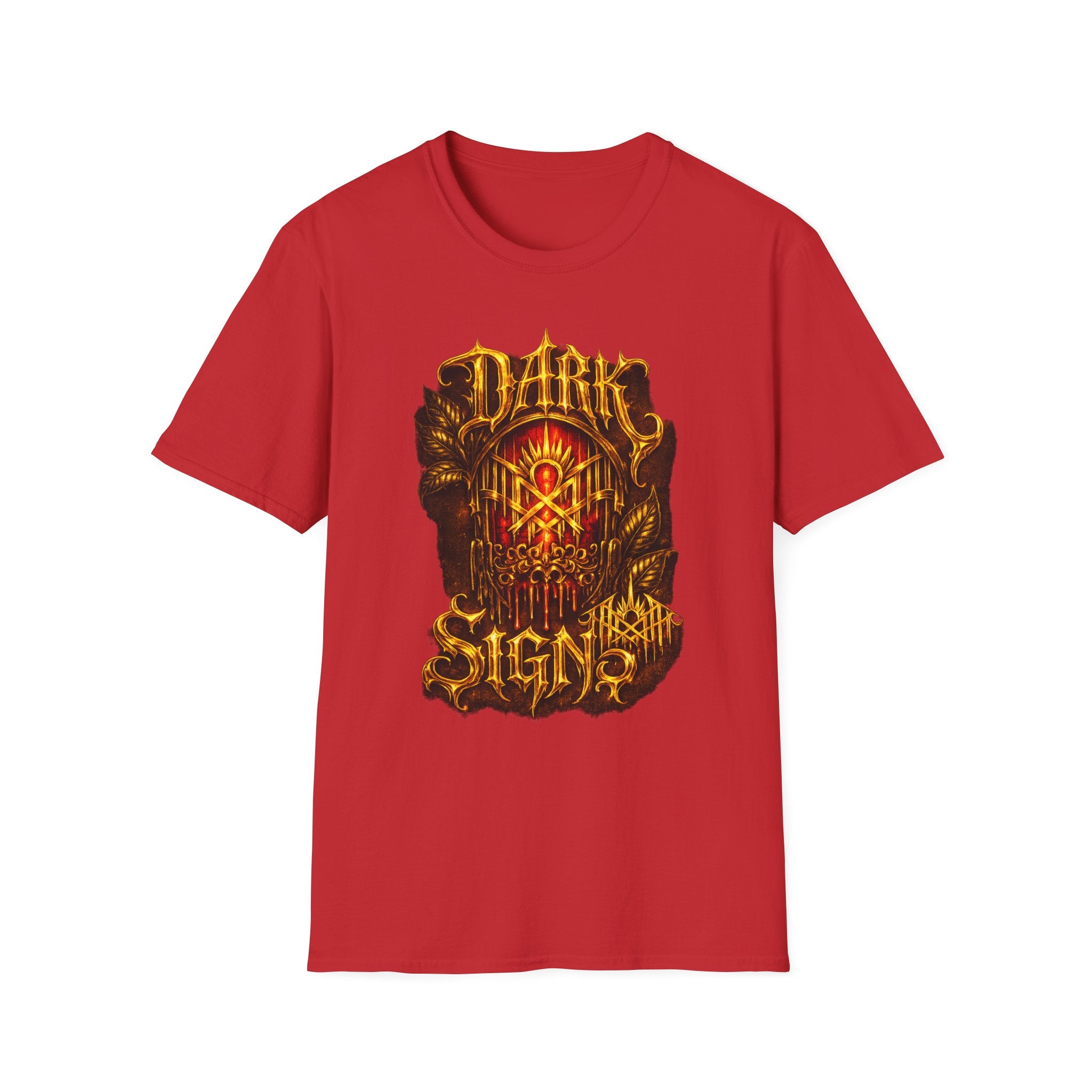 DARK SIGN Gothic Graphic T Shirt Red Alternative Streetwear Heavy Metal Aesthetic Tee Dark Fantasy Shirt Unisex Punk Grunge Apparel