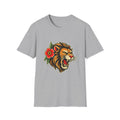 Lion Graphic T Shirt Tattoo Inspired Lion Tee Streetwear Shirt Lion Head Graphic Tee Alternative Fashion Unisex Biker Shirt