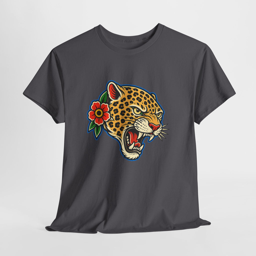 Leopard Graphic Tee Tattoo Inspired Shirt Streetwear T Shirt Alternative Fashion Leopard Shirt Biker Style Unisex Graphic Tee
