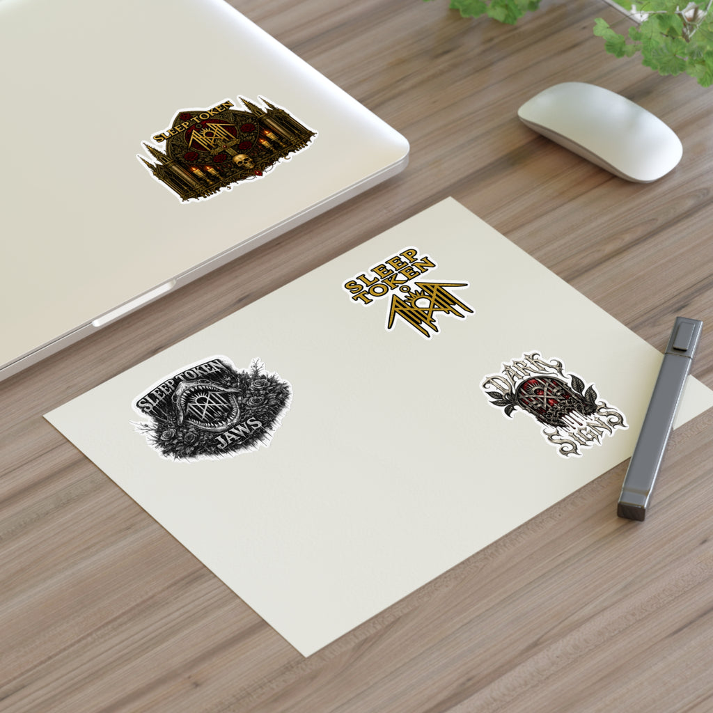 Sleep Token Inspired Die Cut Sticker Sheet | Waterproof Vinyl Stickers for Laptop Water Bottle Journal Car Decal