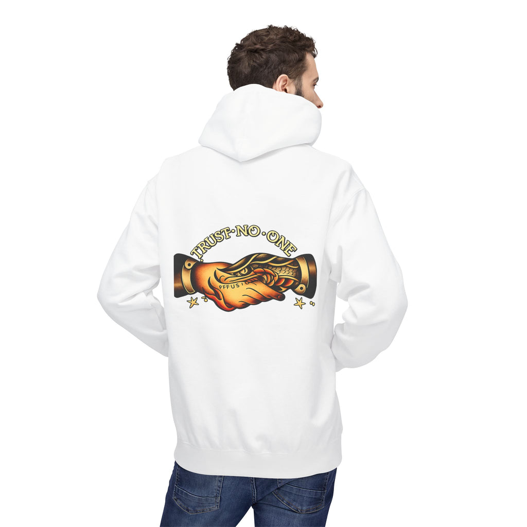 Trust No One Hoodie Tattoo Style Snake Rose Graphic Hoodie Alternative Streetwear Pullover Goth Punk Unisex Sweatshirt