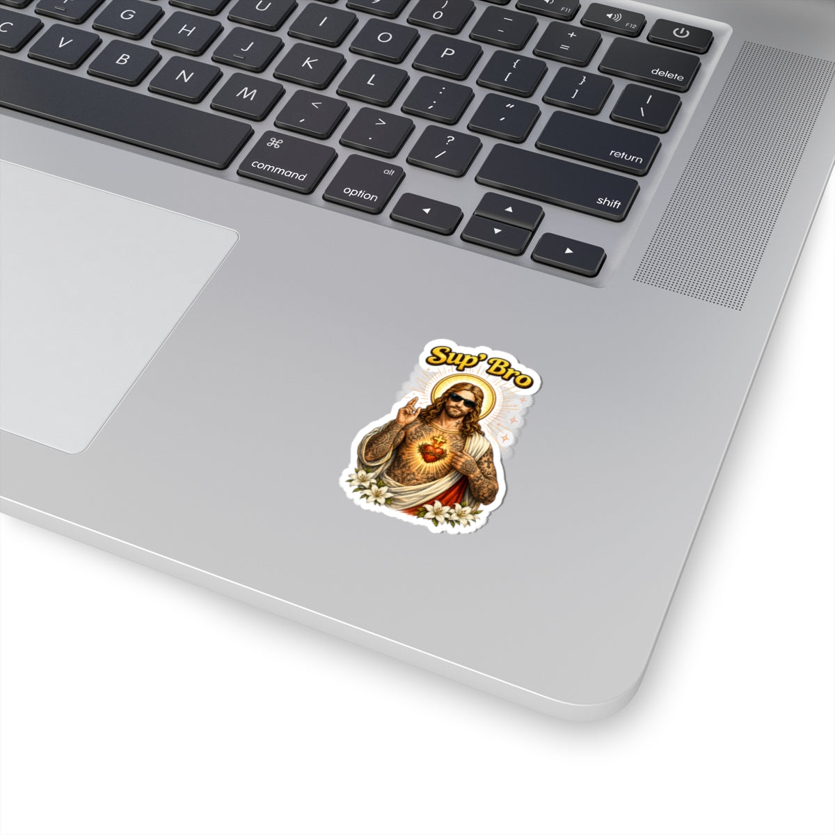 Sup Bro Jesus Sticker Funny Christian Decal Waterproof Vinyl Sticker Tattooed Jesus Laptop Sticker Faith Humor Car Decal Religious Gift
