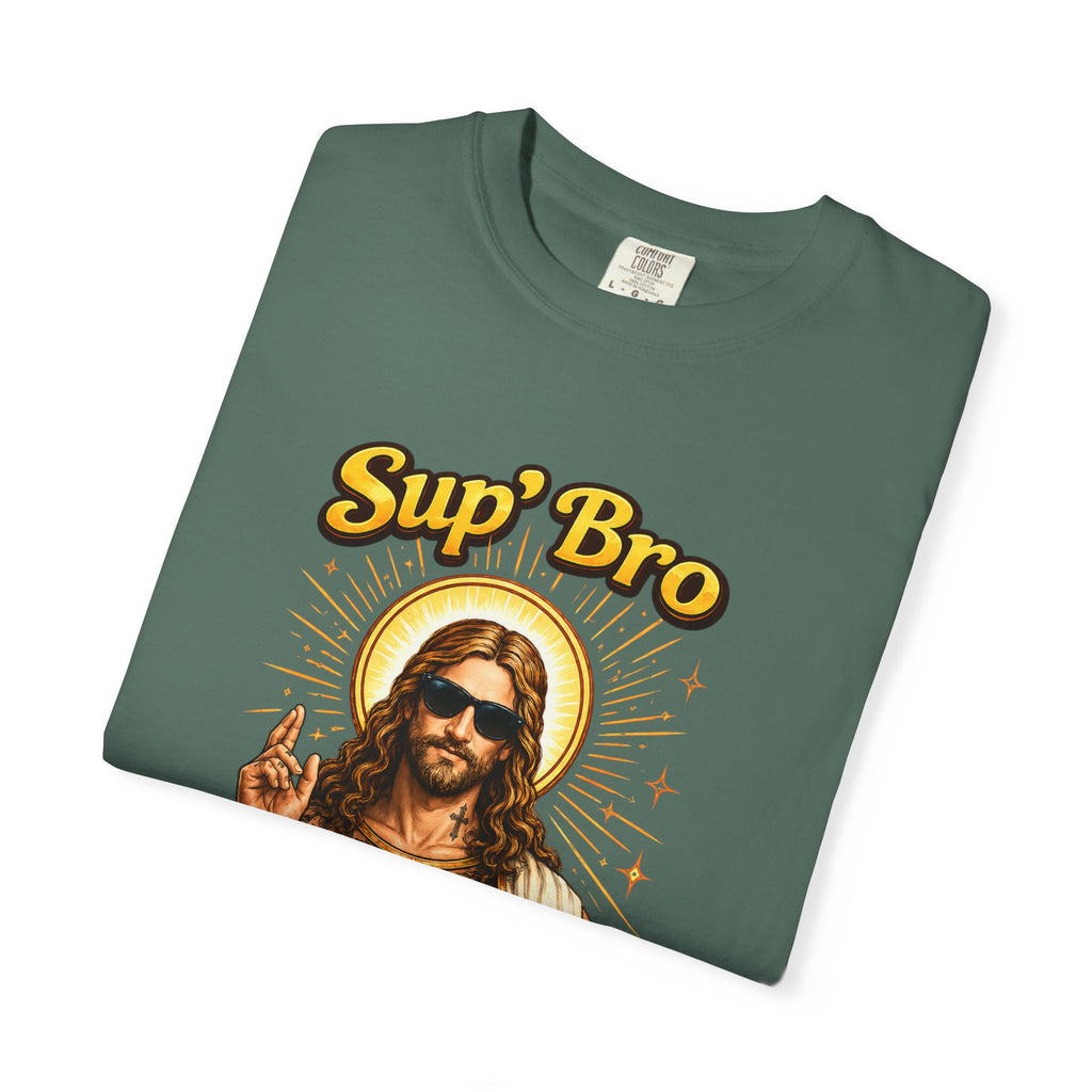 Sup Bro Tattoo Jesus Graphic Tee Funny Faith Tee Edgy Christian Graphic T Shirt Unisex Oversized Aesthetic Tee Viral TikTok Style