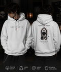 Gothic Rose Window Hoodie | Dark Floral Arch Illustration