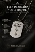 Even In Arcadia Dog Tag Necklace Sleep Token Inspired Necklace Flamingo Pendant Gothic Jewelry Alternative Music  Stainless Steel Dog Tag