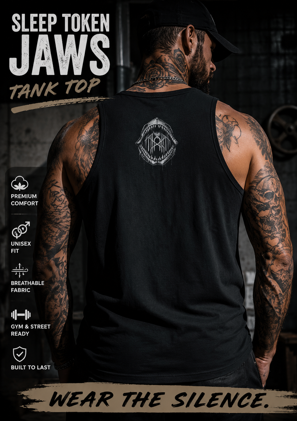 Sleep Token Jaws Tank Top Unisex Graphic Tank Goth Metal Festival Summer Muscle Shirt Alternative Streetwear Gift
