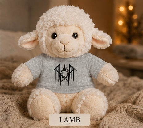 Creepy Plush Teddy Bear with Horror Graphic Tee Spooky Gift Cute Goth Plush Toy Alt Aesthetic Gift