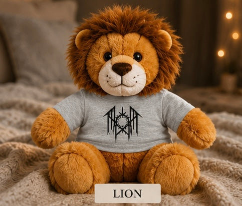 Creepy Plush Teddy Bear with Horror Graphic Tee Spooky Gift Cute Goth Plush Toy Alt Aesthetic Gift