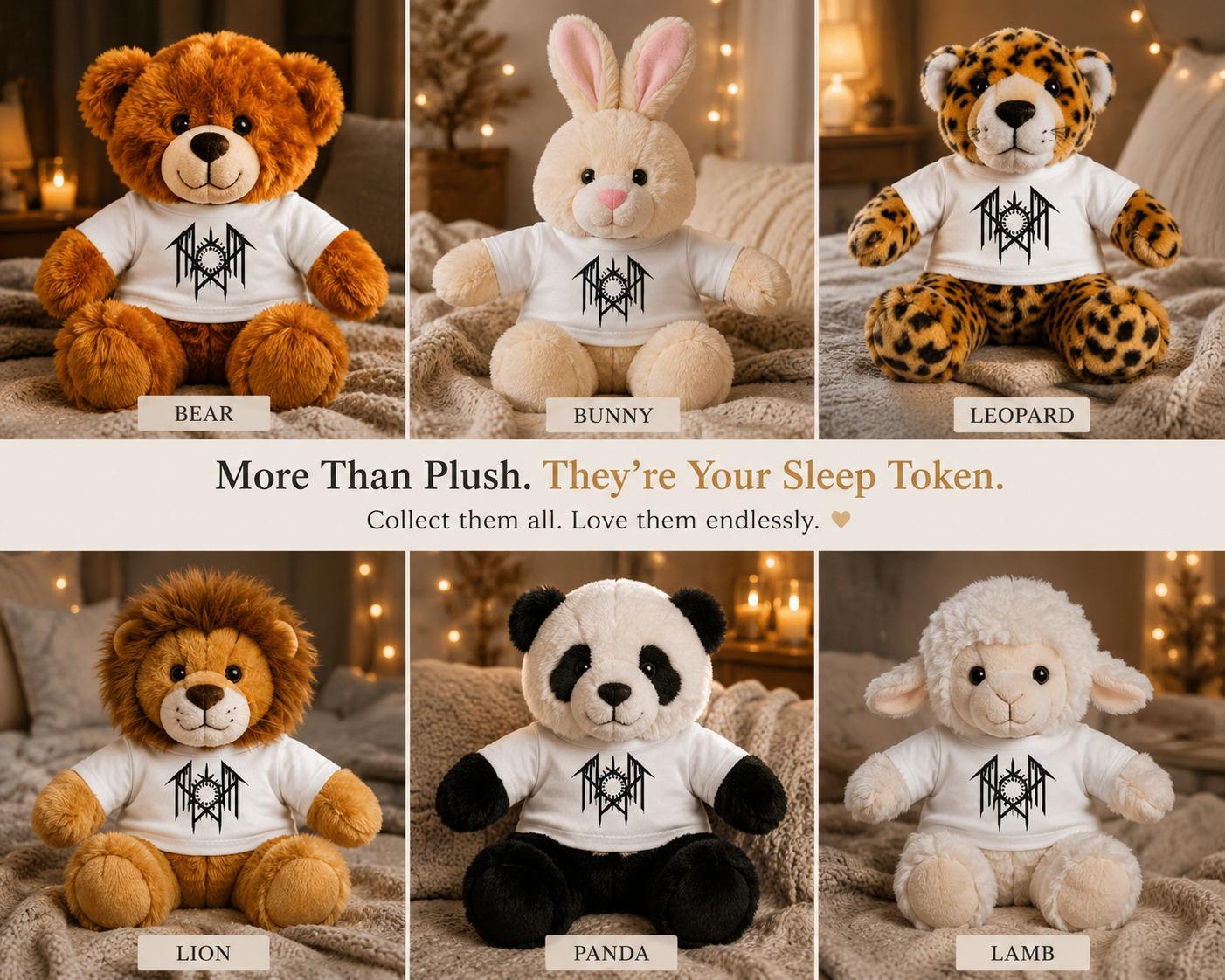 Creepy Plush Teddy Bear with Horror Graphic Tee Spooky Gift Cute Goth Plush Toy Alt Aesthetic Gift