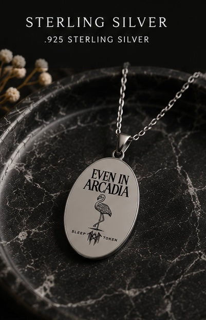 Even In Arcadia Pendant Necklace Sleep Token Inspired Necklace Flamingo Pendant Fan Inspired Jewelry Necklace