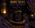 Sleep Token Inspired Dark Signs Black Ceramic Mug Gothic Alternative Coffee Cup Celestial Ghost Aesthetic 11oz Mug