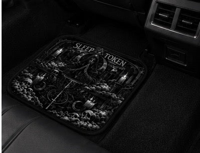 Sleep Token Rear Car Floor Mats Gothic Alternative Auto Accessories Dark Aesthetic Vehicle Interior Decor Metal Music Fan Gift