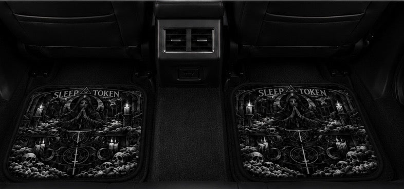 Sleep Token Rear Car Floor Mats Gothic Alternative Auto Accessories Dark Aesthetic Vehicle Interior Decor Metal Music Fan Gift