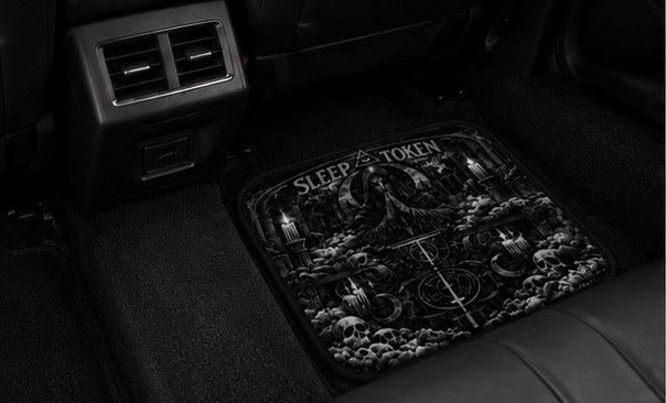 Sleep Token Rear Car Floor Mats Gothic Alternative Auto Accessories Dark Aesthetic Vehicle Interior Decor Metal Music Fan Gift