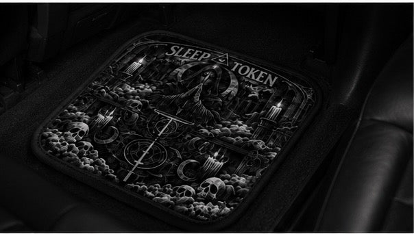 Sleep Token Rear Car Floor Mats Gothic Alternative Auto Accessories Dark Aesthetic Vehicle Interior Decor Metal Music Fan Gift