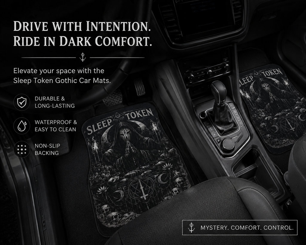 Sleep Token Gothic Hooded Figure Car Mats | Front Floor Mats