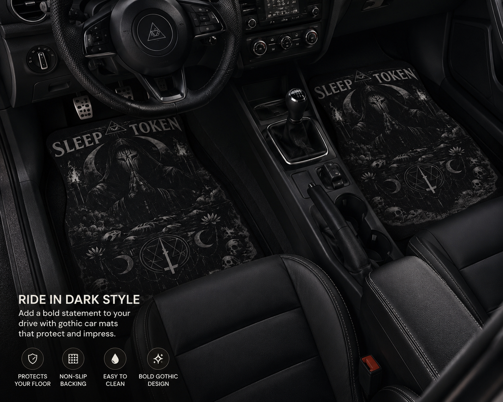 Sleep Token Gothic Hooded Figure Car Mats | Front Floor Mats