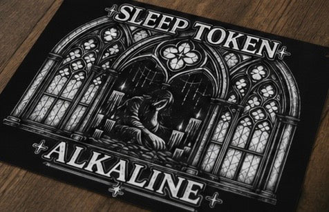 Sleep Token Inspired Alkaline Gothic Metal Sign | Dark Wall Art Decor | Music Fan Gift | Alternative Home Decor