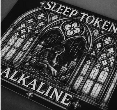 Sleep Token Inspired Alkaline Gothic Metal Sign | Dark Wall Art Decor | Music Fan Gift | Alternative Home Decor