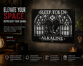 Sleep Token Inspired Alkaline Gothic Metal Sign | Dark Wall Art Decor | Music Fan Gift | Alternative Home Decor