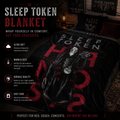 Sleep Token Hooded Reaper Design Blanket | Dark Band Logo Plush Throw