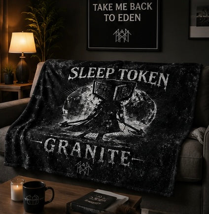 Sleep Token Inspired Granite Plush Blanket | Ultra-Soft Fan Blan