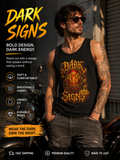 Dark Signs Gothic Tank Top Heavy Metal Streetwear Sleeveless Graphic Shirt Alternative Fashion Unisex Festival Gym Tank