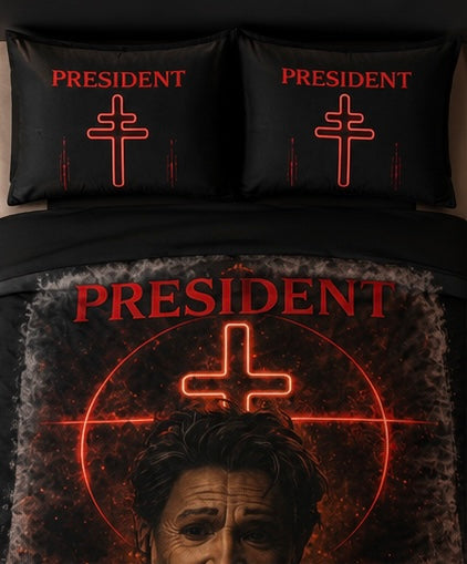 President Inspired Bedding Set | Gothic Alternative Bedroom Decor Comforter Set