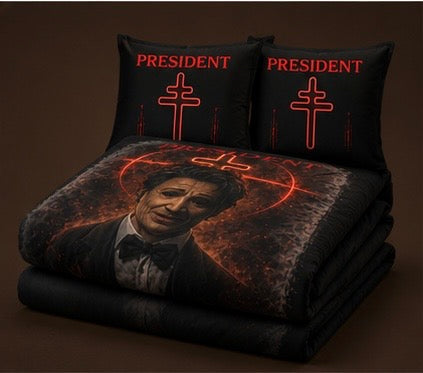 President Inspired Bedding Set | Gothic Alternative Bedroom Decor Comforter Set