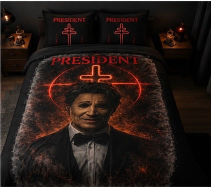 President Inspired Bedding Set | Gothic Alternative Bedroom Decor Comforter Set