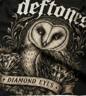Deftones Diamond Eyes Tapestry Gothic Owl Wall Hanging Alternative Room Decor Dark Aesthetic Bedroom Dorm Music Room Tapestry
