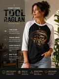 Tool Inspired Eye Graphic Raglan Shirt Alternative Rock Baseball Tee Dark Aesthetic Unisex Band Inspired Long Sleeve Shirt